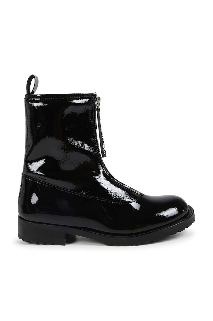 Dječje kožne gležnjače Karl Lagerfeld Z30305.36.39 crna AW24