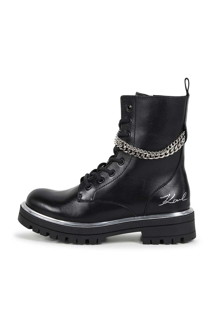 Karl Lagerfeld workery skórzane dziecięce czarny Z30307.36.39