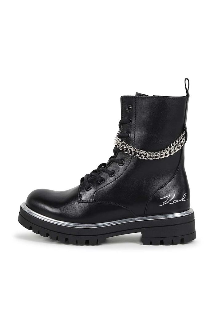 Karl Lagerfeld workery skórzane dziecięce czarny Z30307.36.39