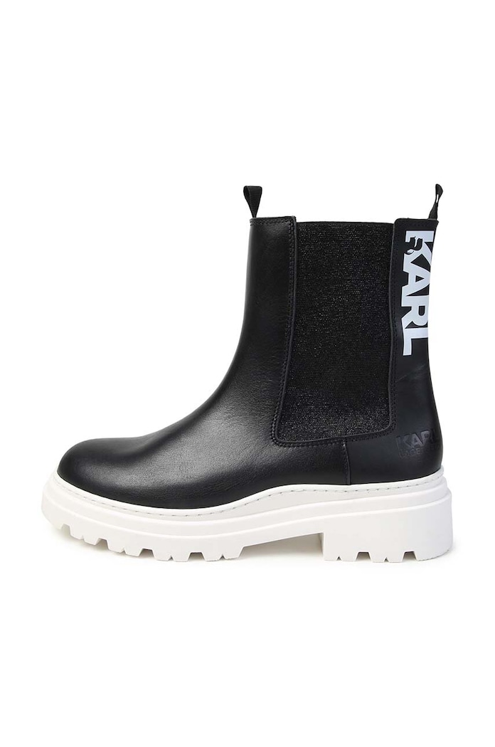 Otroški usnjeni chelsea Karl Lagerfeld črna Z30308.36.39
