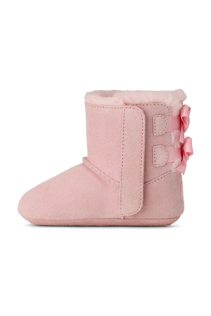 Pantofi din piele întoarsă pentru bebe BABY BAILEY BOW UGG 1157692I roz