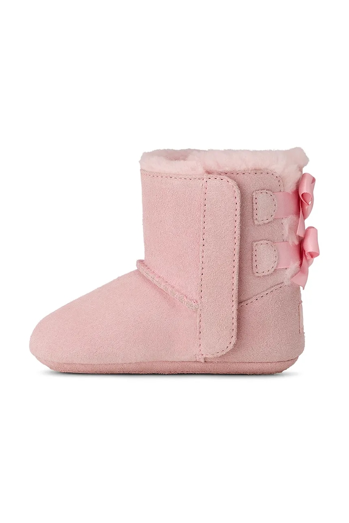 Pantofi din piele întoarsă pentru bebe BABY BAILEY BOW UGG 1157692I roz
