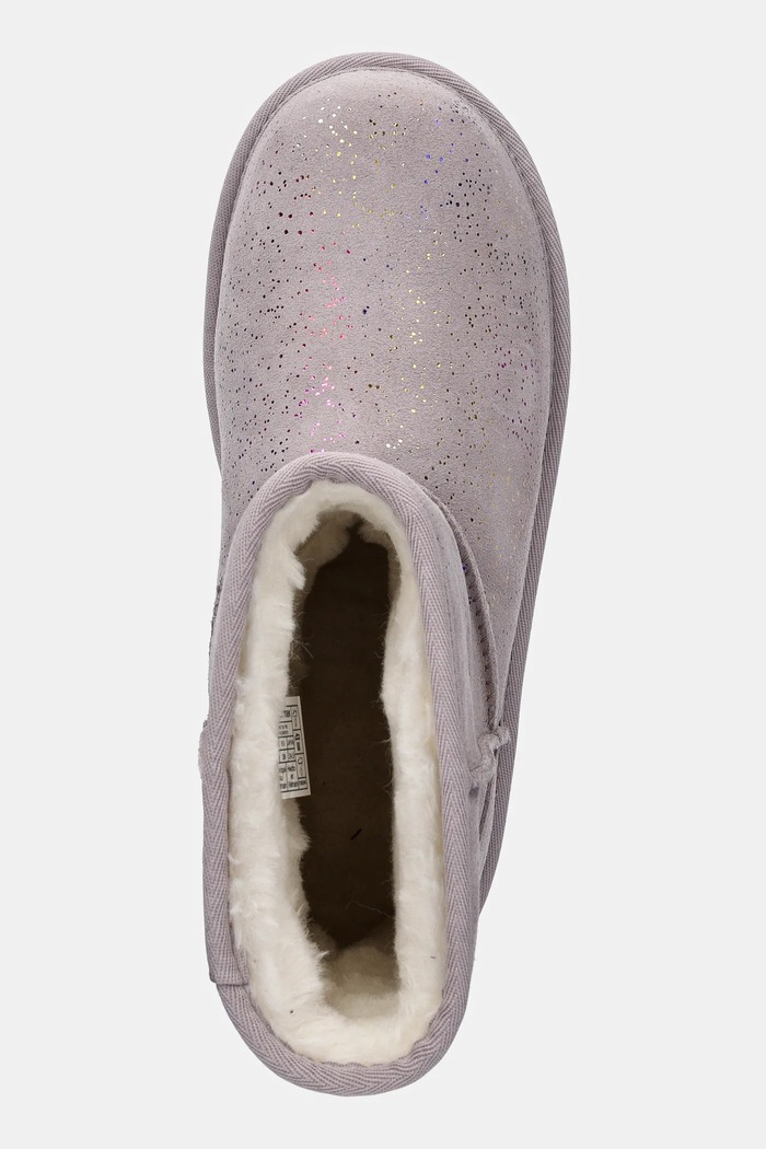 Dětské semišové sněhule UGG KIDS CLASSIC II SHIMMER SKY fialová 1157708K