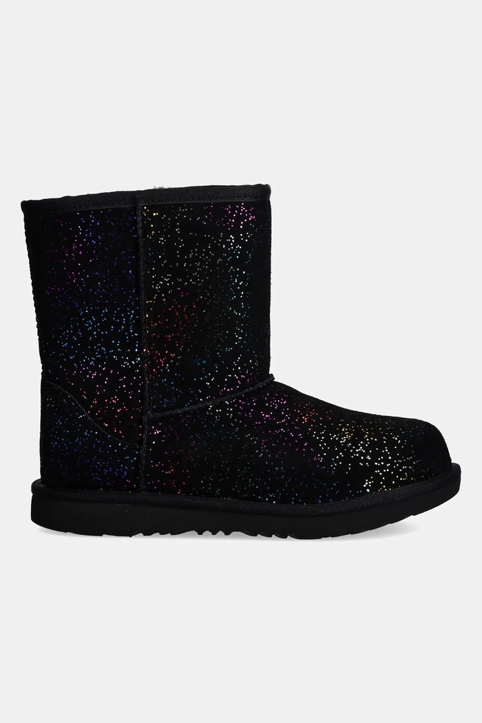 Dětské semišové sněhule UGG KIDS CLASSIC II SHIMMER SKY 1157708K černá AW24