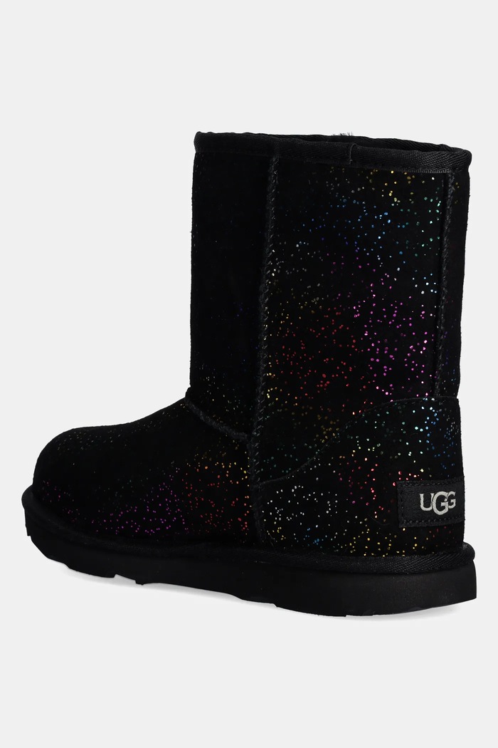 DÍVKA Dětské semišové sněhule UGG KIDS CLASSIC II SHIMMER SKY 1157708K černá