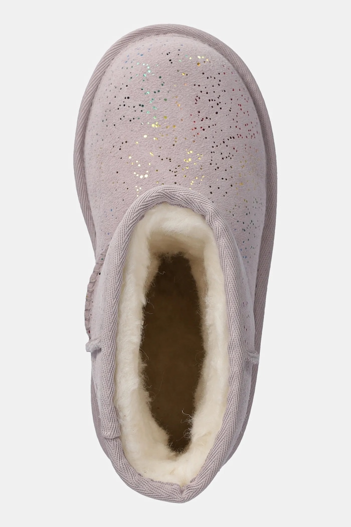 Detské semišové snehule UGG CLASSIC II SHIMMER SKY fialová 1157708T