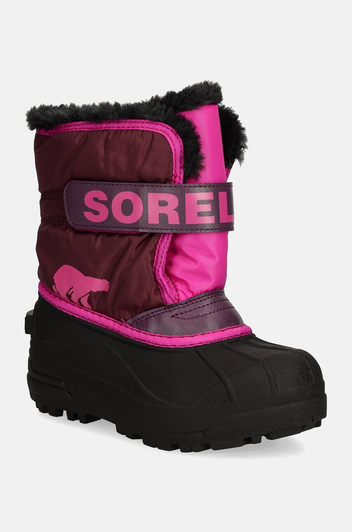Dětské sněhule Sorel TODDLER SNOW COMMAND imitace kůže růžová 2114101.G