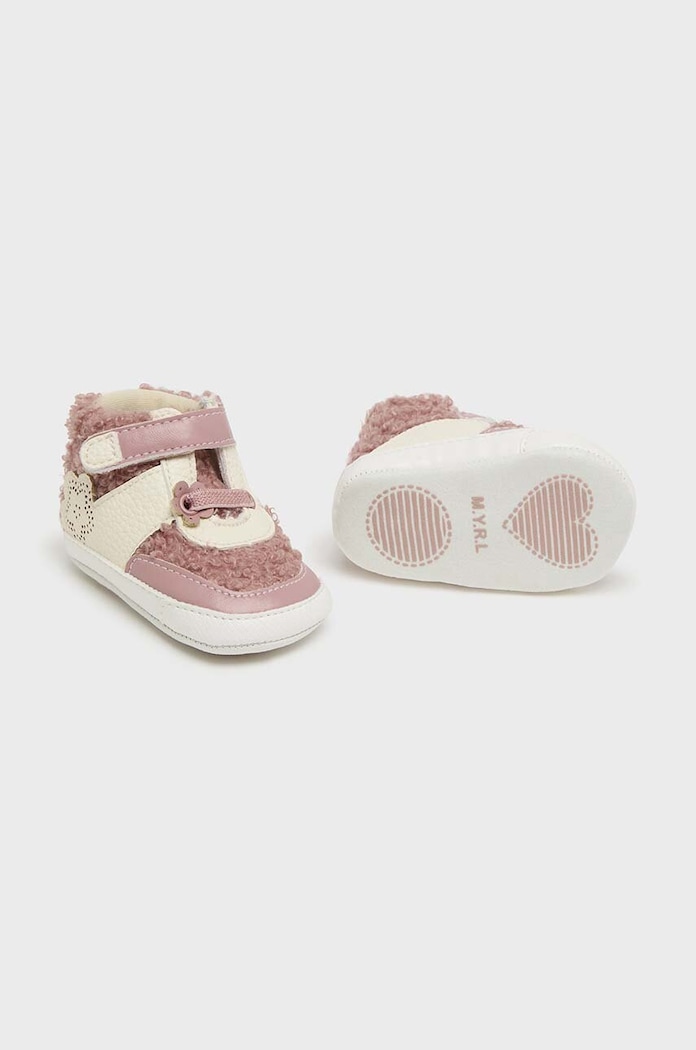 Dětské boty Mayoral Newborn imitace kůže růžová 9795.2S.Newborn.9BYH
