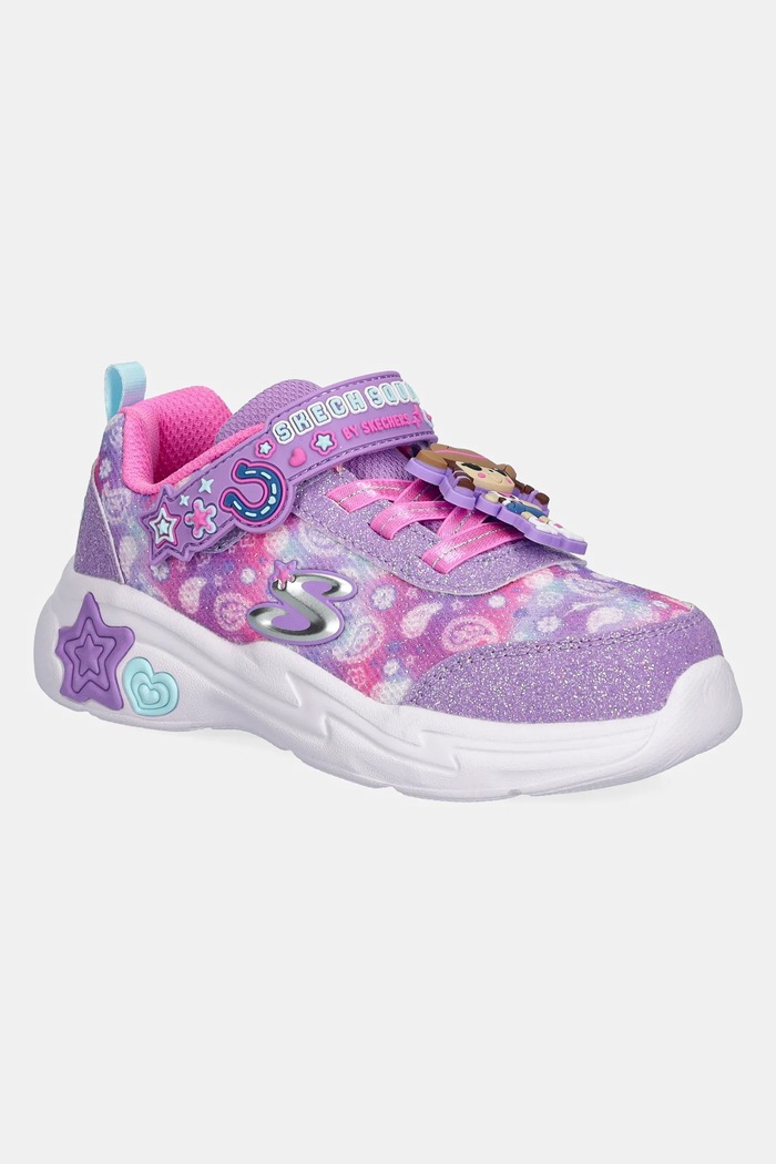 Παιδικά sneakers Skechers SNUGGLE SNEAKS απομίμηση λείου δέρματος μωβ 302214N