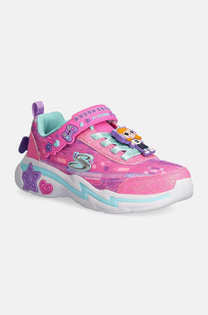 Detské tenisky Skechers SNUGGLE SNEAKS textilný ružová 302214L