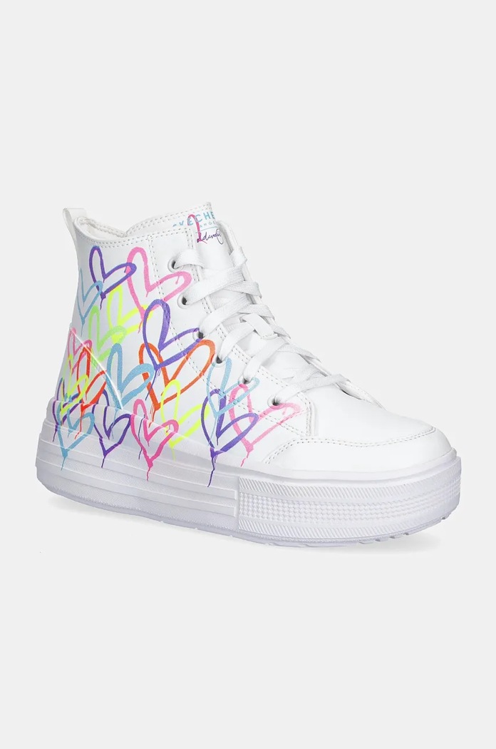Dětské sneakers boty Skechers HYPERLIFT imitace kůže bílá 314075L