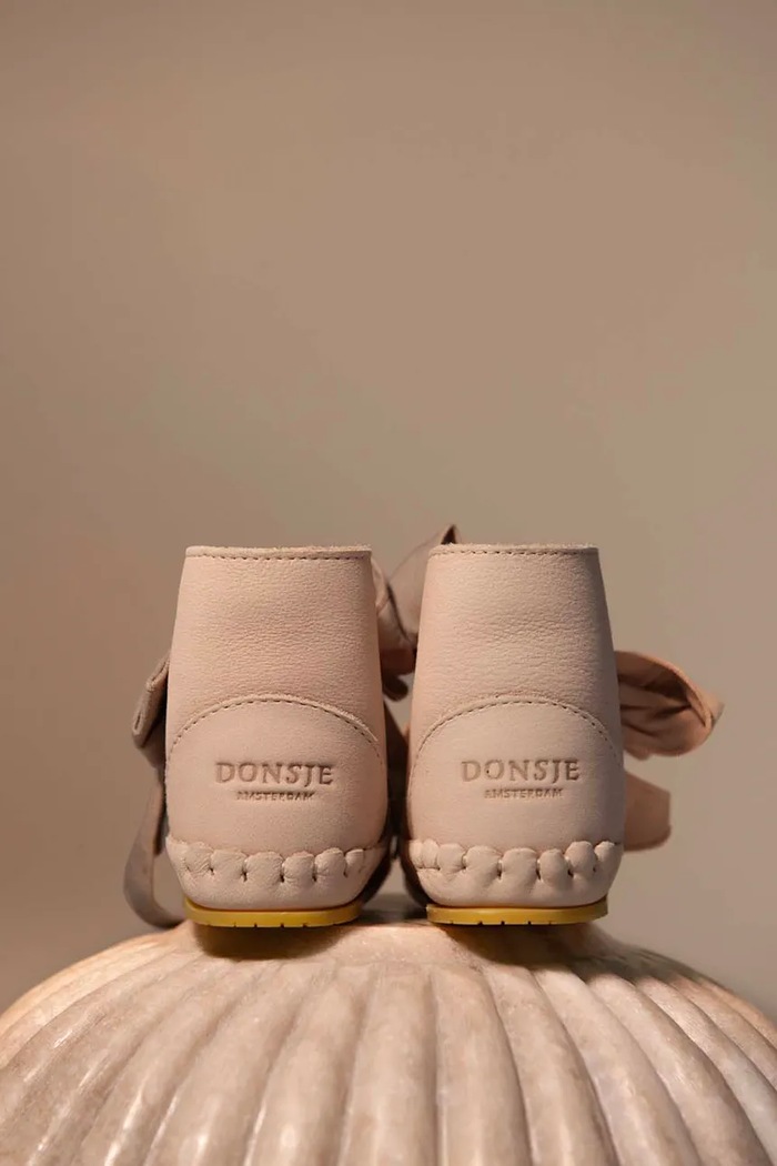 Buty skórzane niemowlęce Pina Organza Booties Donsje beżowy 1019100.