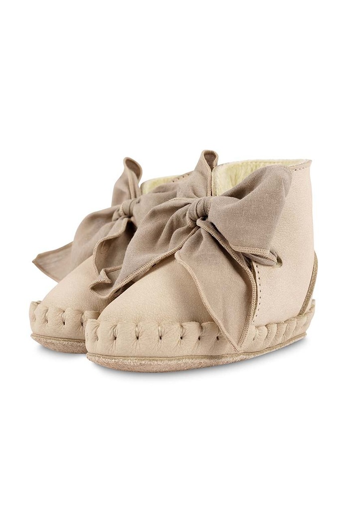 Kojenecké kožené boty Donsje Pina Organza Booties 1019100. béžová AA00