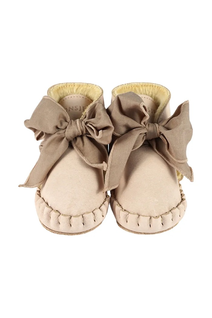 Buty skórzane niemowlęce Pina Organza Booties Donsje 1019100. beżowy