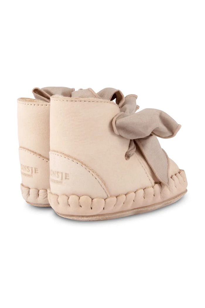Kojenecké kožené boty Donsje Pina Organza Booties růžová 1019100.