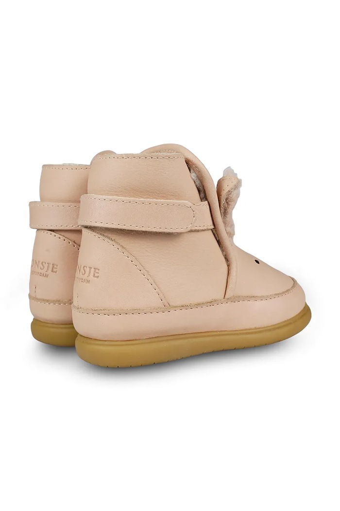 Dziewczynka Donsje buty zimowe skórzane dziecięce Dubu Exclusive Shoes Fluffy Bunny 1500502. pomarańczowy