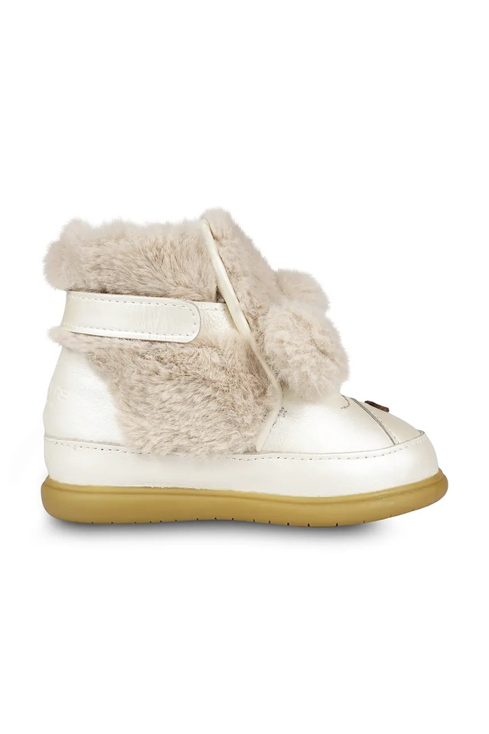 Dětské kožené zimní boty Donsje Dubu Exclusive Shoes Poodle 1500503. béžová