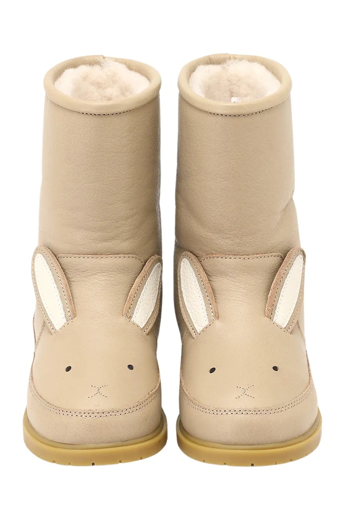 Detské zimné kožené topánky Donsje Wadudu Classic Boots Bunny béžová 2022002.22.28