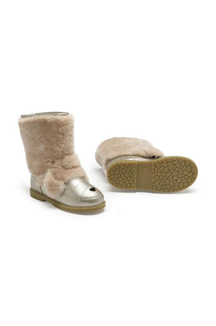 Dětské kožené zimní boty Donsje Wadudu Exclusive Boots Poodle 2022121.22.28 béžová AW24