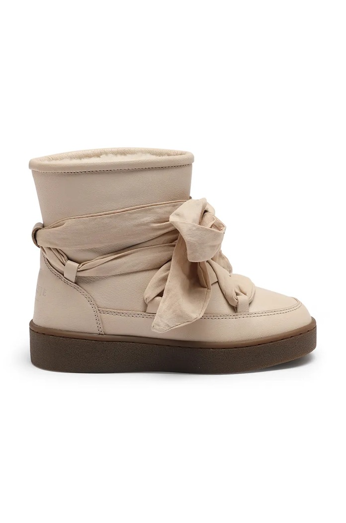 Dětské kožené sněhule Donsje Ganza Boots 2024300.29.33 béžová