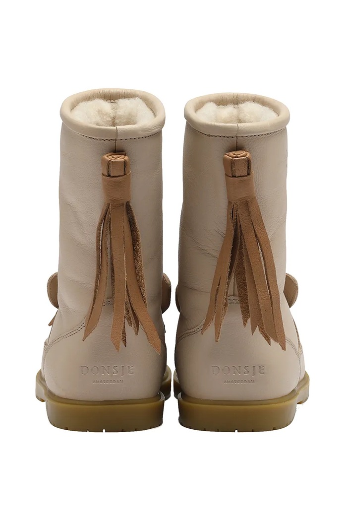 Detské zimné kožené topánky Donsje Wadudu Special Boots Horse 2122021.29.33 béžová