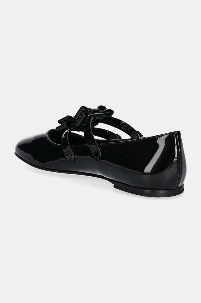 Dziewczynka Elisabetta Franchi Baleriny skórzane dziecięce F4A3.E0093.0286 czarny