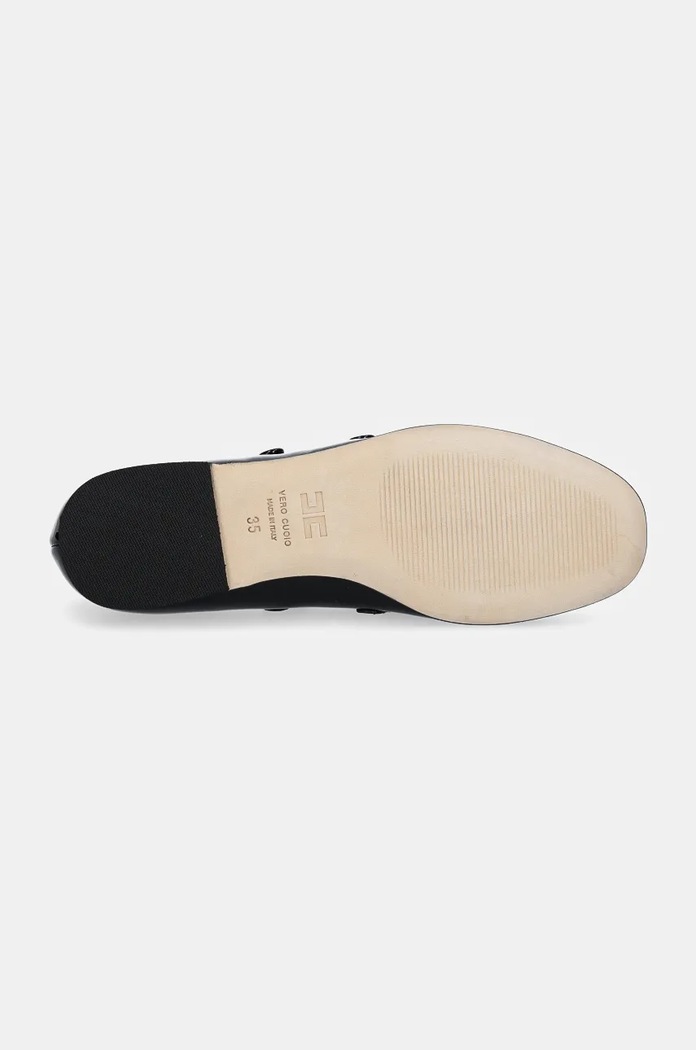 Baleriny skórzane dziecięce Elisabetta Franchi czarny F4A3.E0093.0286