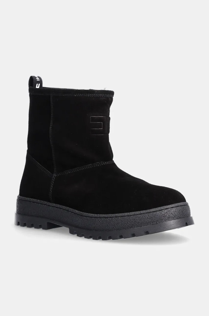 Dětské semišové sněhule Elisabetta Franchi zateplené černá F4A6.E0165.0446