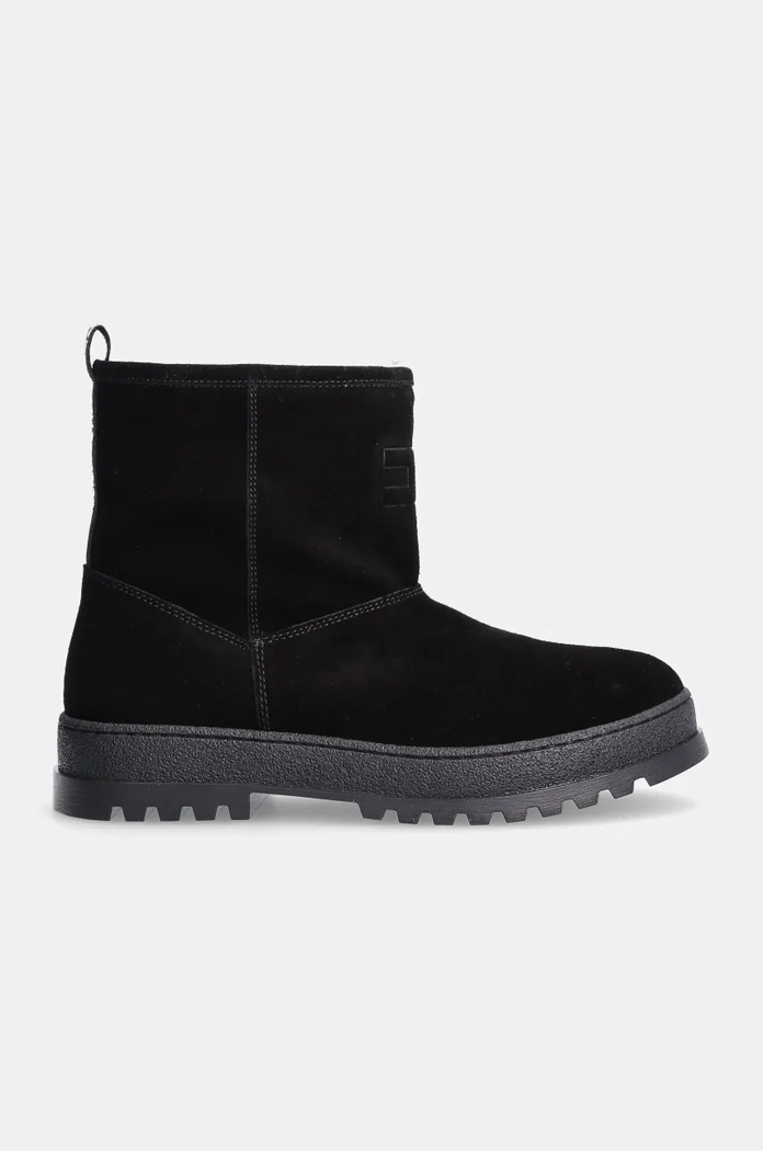 Dětské semišové sněhule Elisabetta Franchi F4A6.E0165.0446 černá AW24