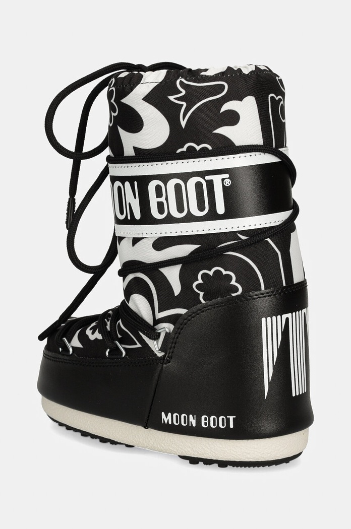 Κοριτσίστικα Παιδικές μπότες χιονιού Moon Boot ICON FLOWER 80D1402940 μαύρο