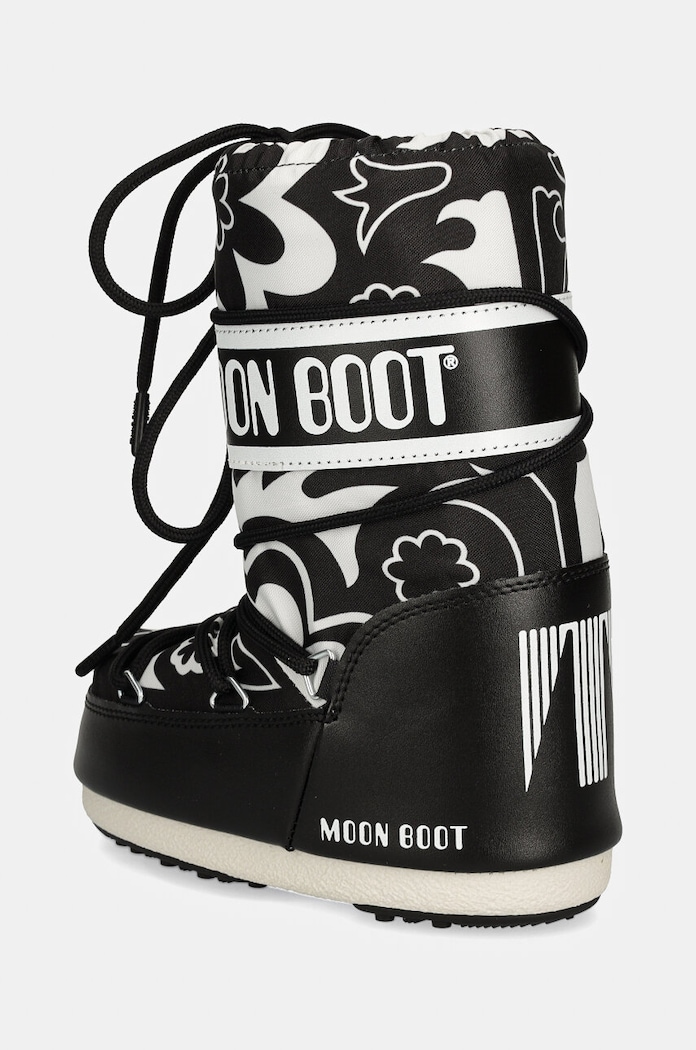 Κοριτσίστικα Παιδικές μπότες χιονιού Moon Boot ICON FLOWER 80D1402940 μαύρο