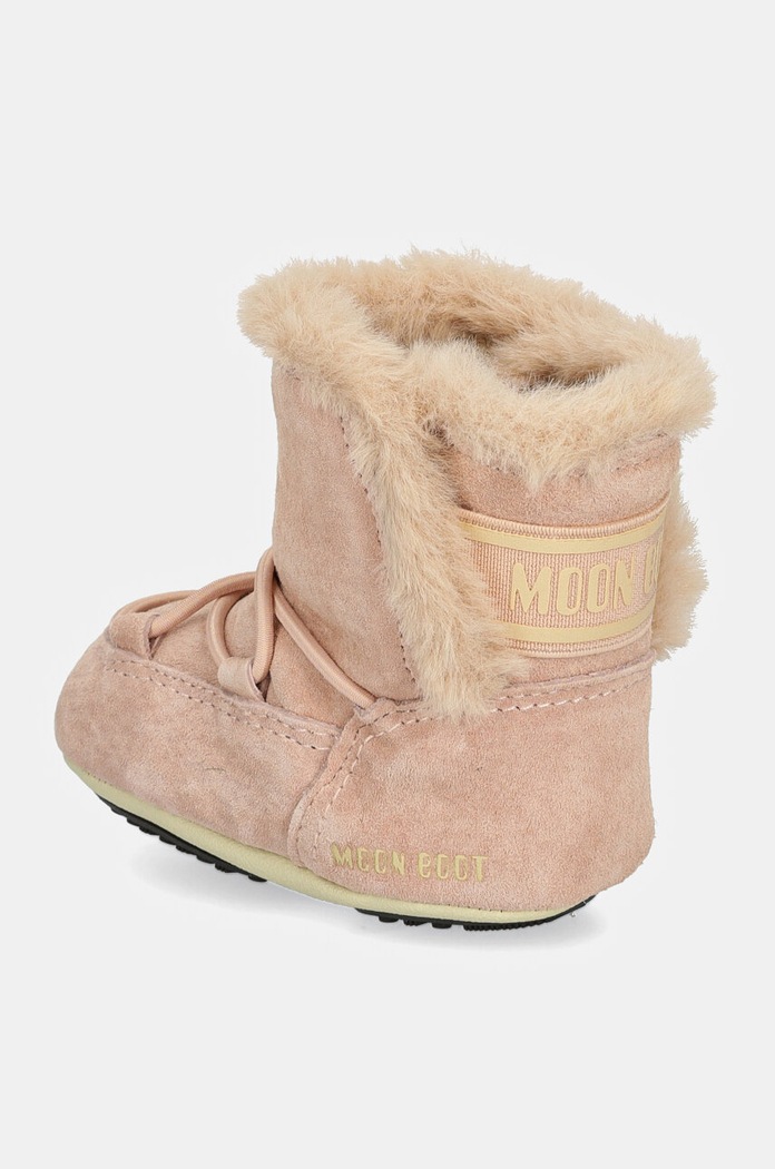 Deklice Otroške snežke iz semiša Moon Boot CRIB SUEDE 80D3401030.G roza