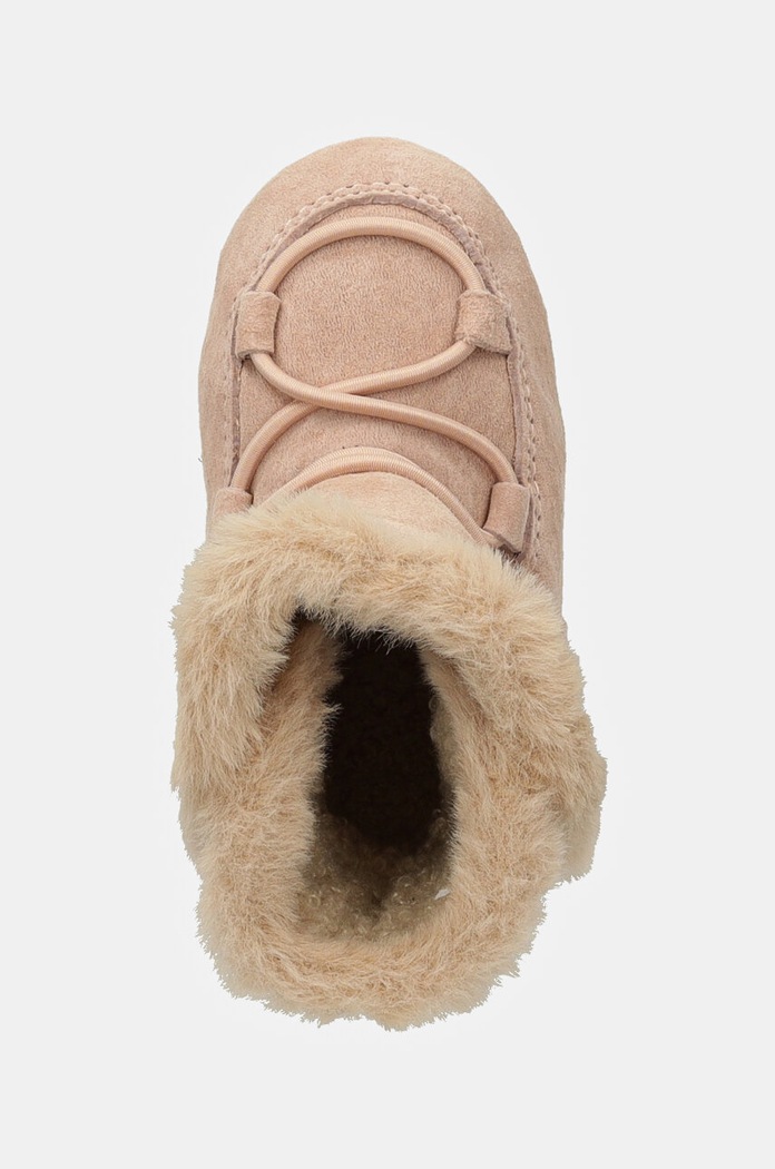 Otroške snežke iz semiša Moon Boot CRIB SUEDE roza 80D3401030.G