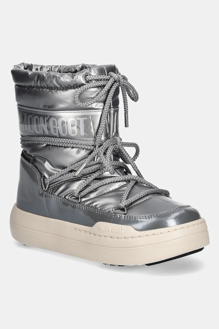 Detské snehule Moon Boot JR PARK BOOT jemné zateplenie strieborná 80D3440020.G.35.38