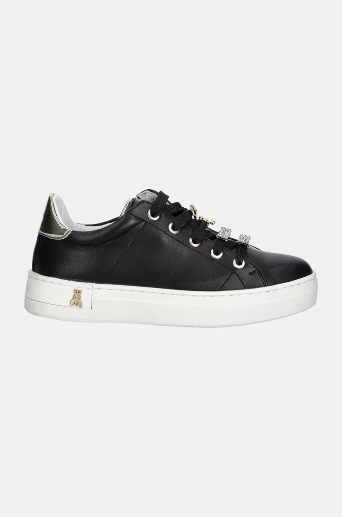 Patrizia Pepe sneakersy skórzane dziecięce PPJ850.30.34 czarny AW24