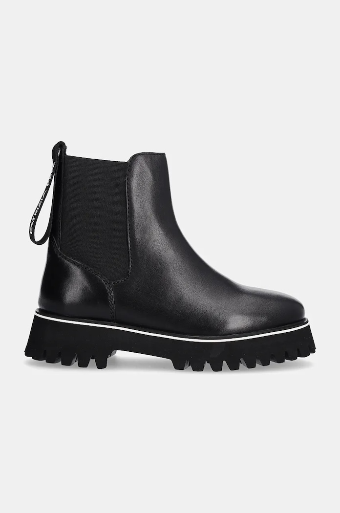 Детски челси боти от кожа Patrizia Pepe Girl PPJ866 черен AW24