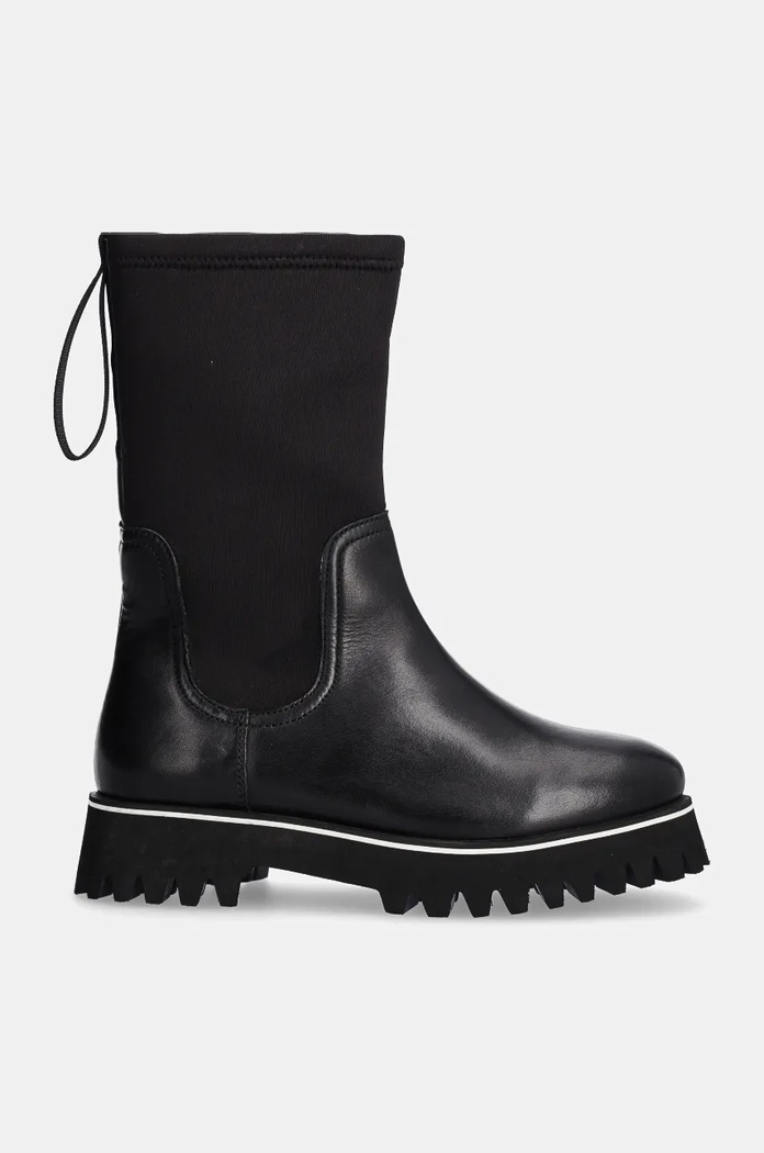 Kožené kotníkové boty Patrizia Pepe Girl PPJ867 černá AW24