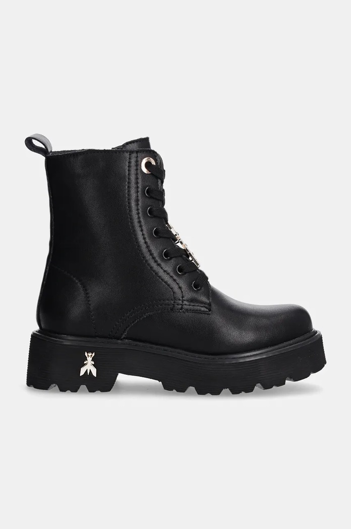 Δερμάτινες αρβύλες Patrizia Pepe Girl PPJ884.35.41 μαύρο AW24