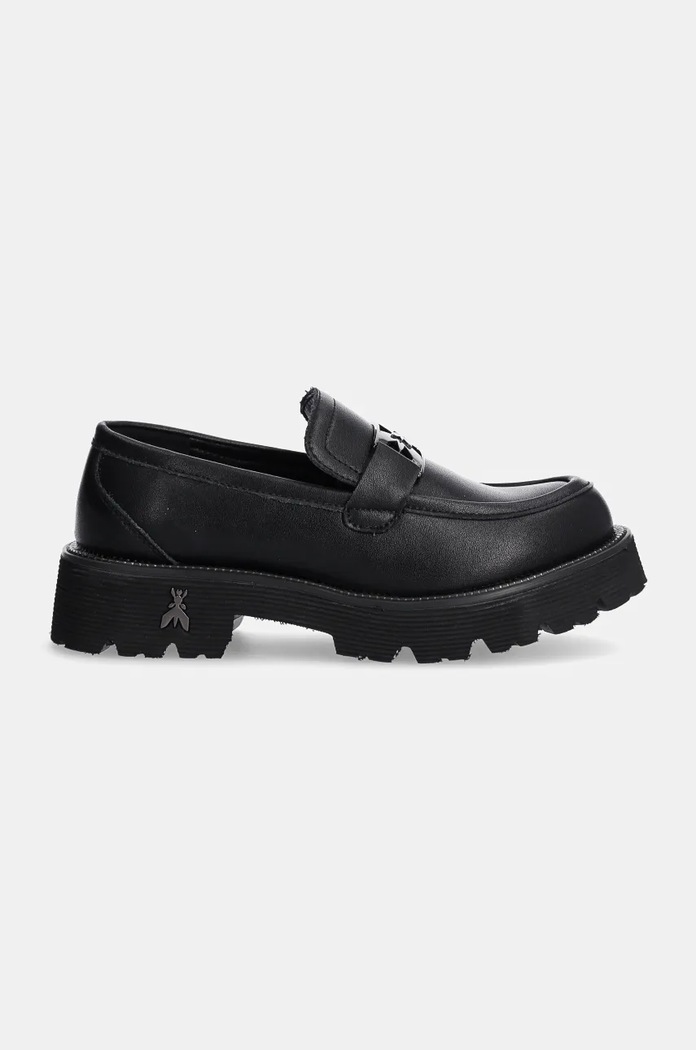 Patrizia Pepe Girl mokasyny skórzane PPJ887.31.34 czarny AW24