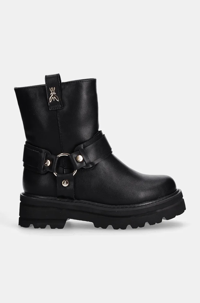 Patrizia Pepe Girl botki skórzane PPJ897.35.41 czarny AW24