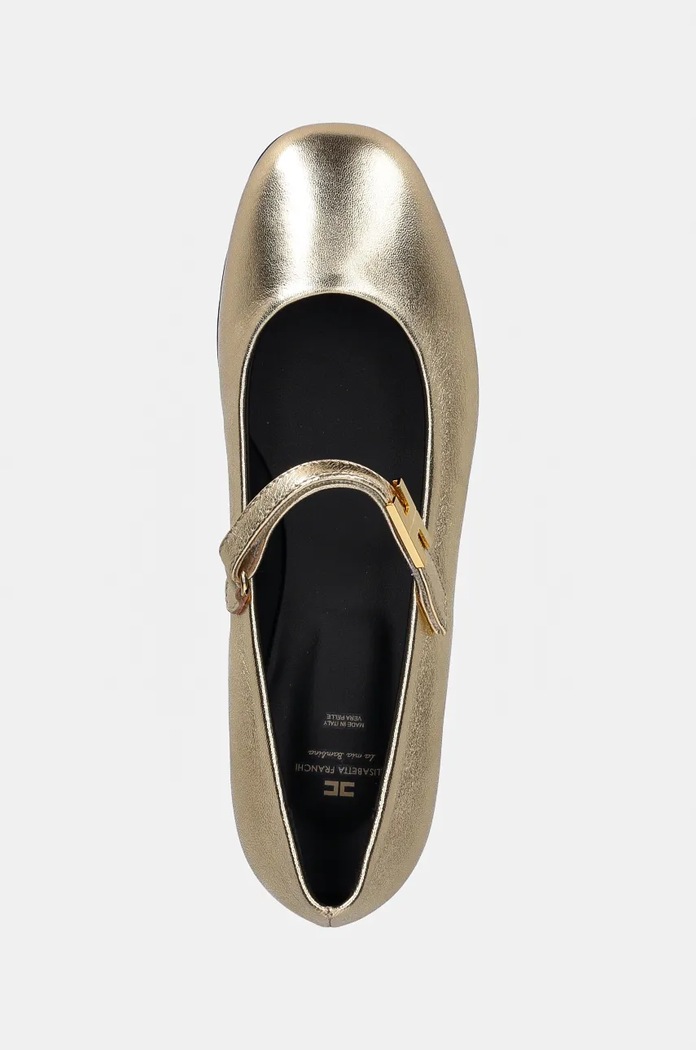 Baleriny skórzane dziecięce Elisabetta Franchi F4A3.E009.4.5.0243.0238 złoty