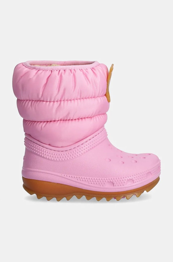 Παιδικές μπότες χιονιού Crocs CLASSIC NEO PUFF BOOT 207683.G.CLASSIC.NEO.PU ροζ AW24