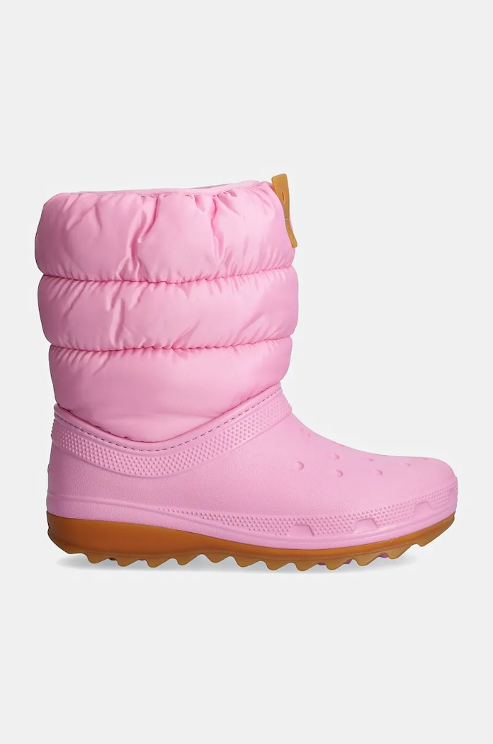 Παιδικές μπότες χιονιού Crocs CLASSIC NEO PUFF BOOT 207684.G.CLASSIC.NEO.PU ροζ AW24