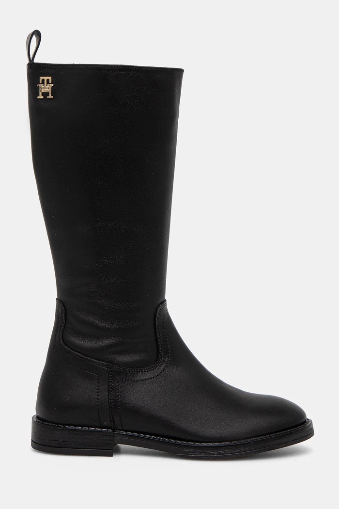 Dětské kožené boty Tommy Hilfiger T4A6.33591.30.34 černá AW24