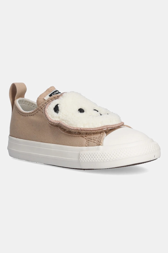 Converse tenisówki dziecięce CHUCK TAYLOR AS ONE STRAP niska beżowy A10040C