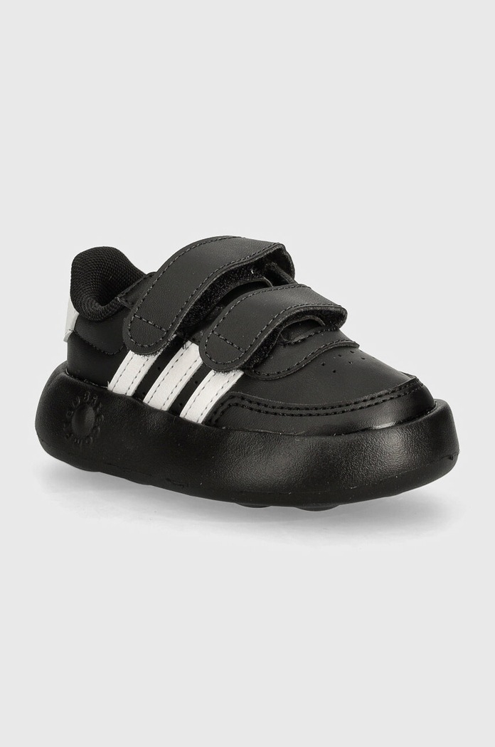 Dětské sneakers boty adidas BREAKNET 2.0 CF imitace kůže černá ID5277