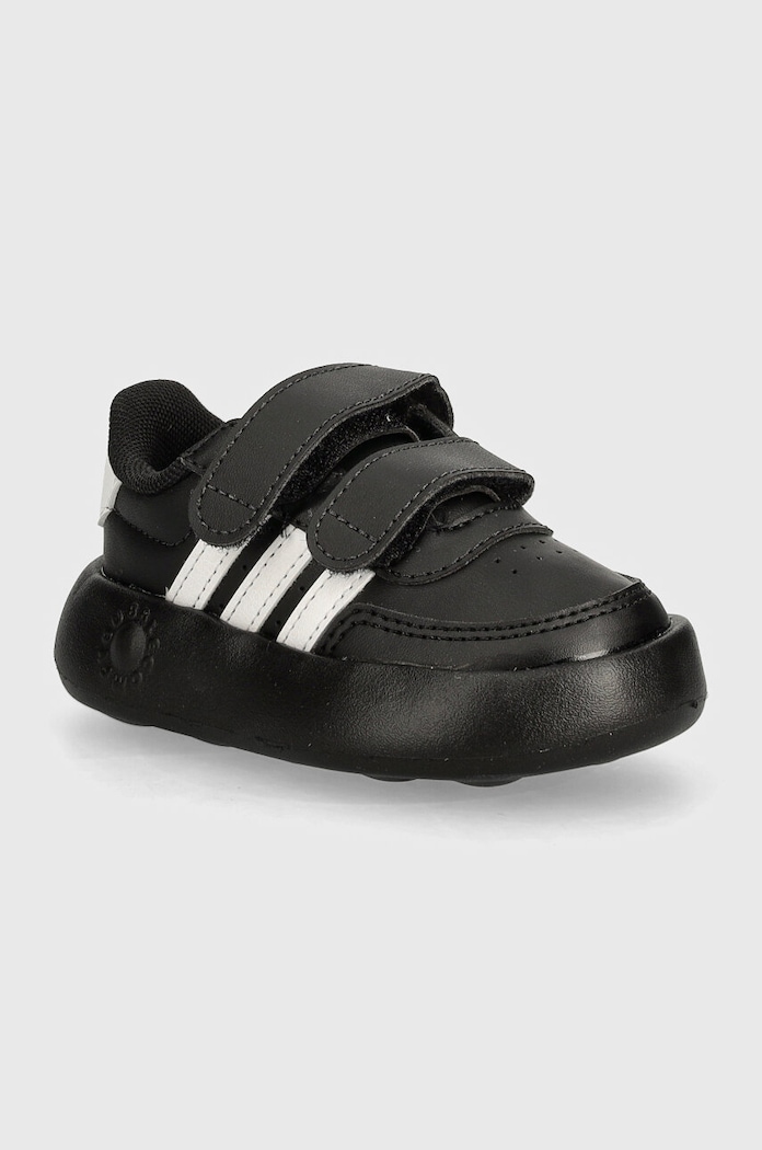 Dětské sneakers boty adidas BREAKNET 2.0 CF imitace kůže černá ID5277