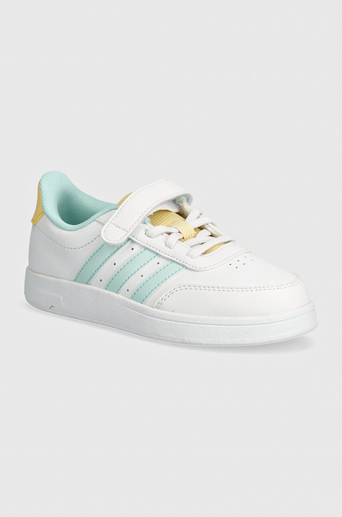 Dětské sneakers boty adidas BREAKNET 2.0 EL C imitace kůže bílá IE3790