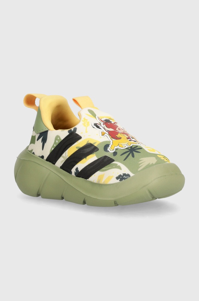 Παιδικά sneakers adidas MONOFIT TR Lioning απομίμηση λείου δέρματος πράσινο IF9312