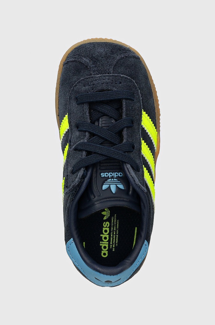 Dětské kožené sneakers boty adidas Originals GAZELLE CF EL námořnická modř IH2783